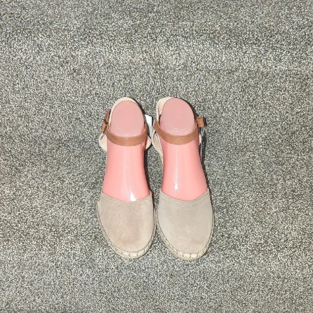 Elegant Tan Espadrilles with Ankle Strap